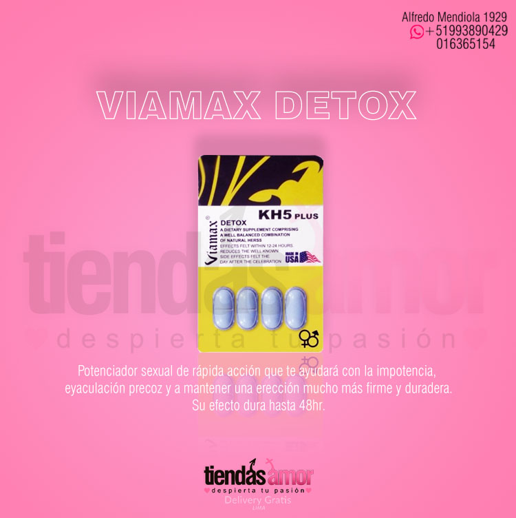 POTENCIADOR SEXUAL EN PASTILLA VIAMAX DETOX